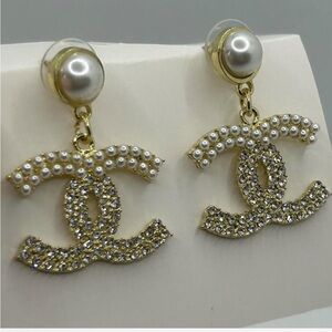 Fashion Jewelry Gold and Silver Pearl Earrings